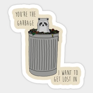 Funny card birthday any occasion card Raccoon garbage Sticker